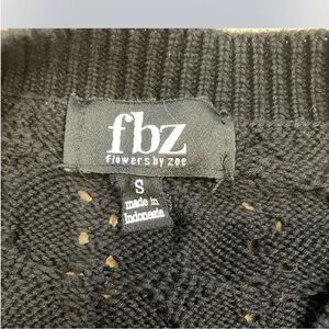 Flowers by Zoe Men's Black Crewneck Sweater